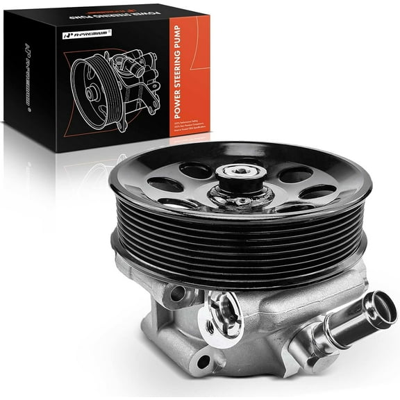 A-Premium Power Steering Pump with Pulley Compatible with Ford F-250 Super Duty F-350 Super Duty 2011-2016 V8 6.7L