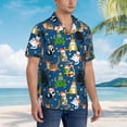 thumbnail image 2 of KLL Men's Hawaiian Shirt Short Sleeve Button Down Beach Shirts-Different Cats Christmas, 2 of 5