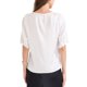 thumbnail image 3 of BLUSA ELEGANTE DE MANGA CORTA Y CUELLO REDONDO PARA MUJERES CHIC, S BLANCA, 3 of 6