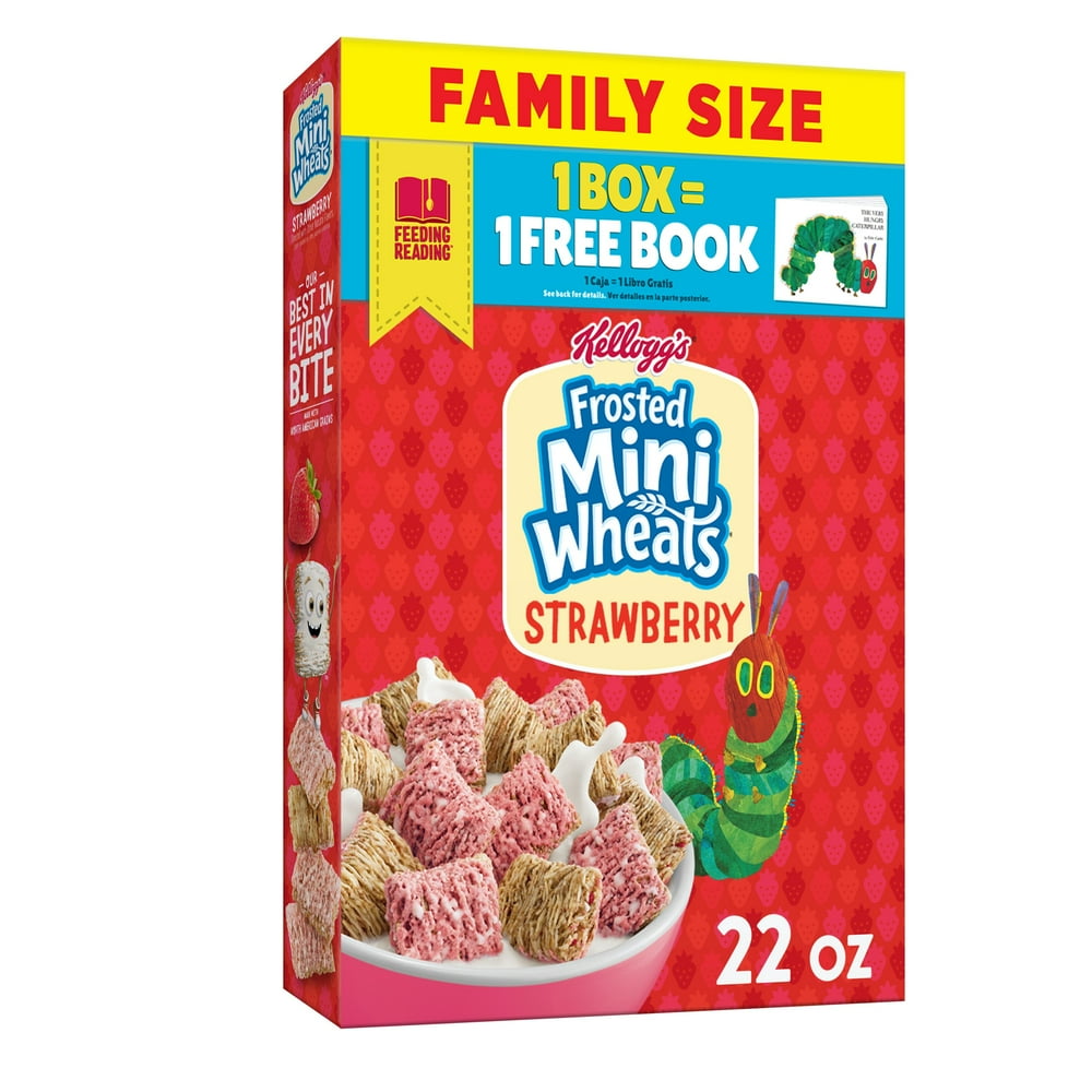 Kellogg's Frosted MiniWheats Breakfast Cereal, High Fiber Cereal, Kids