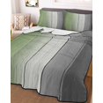 thumbnail image 3 of Quilts Twin Size, Sage Green Gray Ombre Soft Comforter Bedding Set for Bed, Vintage Country Wooden Lightweight Quilted Bedspread with Pillow Cover(2 Pieces) for All Season, 68x86 Inch, 3 of 6