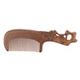 thumbnail image 2 of Cepillo De cabellero De Natural de material cuero Cabelludo Peines Antiestáticos Wintersweet Tallado Sunnimix Peine de madera para cabello, 2 of 6