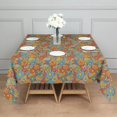 thumbnail image 3 of Pioneer Flower Floral Print Pattern Square Tablecloth, Waterproof Wipeable Spillproof Washable Table Cover for Home Kitchen Party Decor, 42"x42", 3 of 6