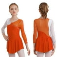 thumbnail image 6 of Aislor Girl's Ballet Dance Gymnastics Leotard Skating Figure Skating Dress Size 6-16 Orange 12, 6 of 7