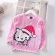 thumbnail image 3 of Hello Kitty-suéter de cuello redondo con dibujos animados para niños, Jersey de algodón a la moda para niñas, Top grueso de manga larga para invierno, 3 of 4