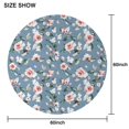 thumbnail image 6 of Pioneer Flower Floral Print Pattern Round Tablecloth 60"x60",Wrinkle Wipeable Table Cloth for Kitchen Dining Room Picnic Patio Party, 6 of 6