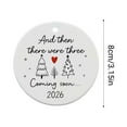thumbnail image 4 of Costeam 2026 "Then There Were Three" Baby Announcement Christmas Ornament Pregnancy Themed Festive Gift for Expecting Mom Home, 4 of 5