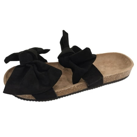 

Women s Sandals Bowknot Roman Flat Slippers Casual Beach Indoor&Outdoor Shoes