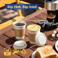 thumbnail image 4 of 50 Pack 12 oz Disposable Coffee Cups with Lids, Sleeves, Leak-Proof To Go Coffee Cups with Lids, Durable Hot Paper Cups for Home, Office, Party, Business, 4 of 5
