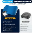 thumbnail image 3 of Camping Pillow with Removable Cover Ultralight Inflatable Pillow for Neck Lumber Support Upgrade Backing Pillow Washable Travel Air Pillows for Camping Hiking Backing (Bla, 3 of 7