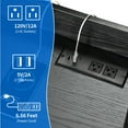 thumbnail image 4 of Dextrus 71-Inch Tall Kitchen Pantry Cabinet with Power Outlet, Glass Door, Mug Hooks, 2 Drawers, Microwave Stand, Black, 4 of 11