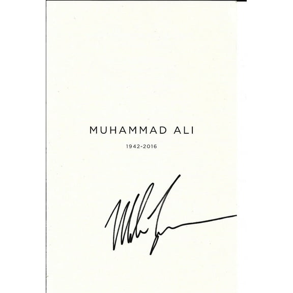 Mike Tyson Autographed Signed Muhammad Ali Funeral Program JSA WP672025