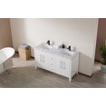 thumbnail image 4 of Stufurhome Adler 60 Inch White Double Sink Bathroom Vanity with Drains and Faucets in Matte Black, 4 of 7