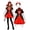 Red, variant on Joyfy Vampire Costume Set for Girls,Halloween Costumes for Girls Halloween Dress Up Party Cosplay 8-10 yrs