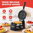 thumbnail image 2 of Waffle Maker, Rotating Belgian Waffle Maker, 180&#2013265923, 2 of 9