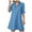 Sky Blue, variant on felwors Summer Dresses for Women V Neck Ruffle Short Sleeve Casual Shift Dress Sky Blue, S