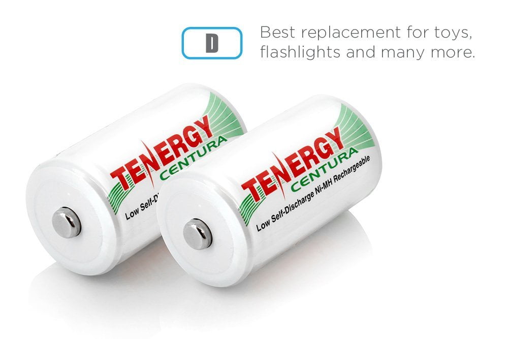 Tenergy Premium D 10000mAh NiMH Rechargeable Batteries, 12pk - Tenergy
