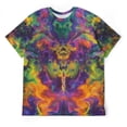 thumbnail image 3 of LAOLIUSN Men's Psychedelic Graphic Tee, Trippy All Over Print Shirt, Fluid Art 3D Vibrant Summer T-Shirt, Breathable Comfort,4XL, 3 of 7