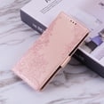 thumbnail image 6 of Nalacover Wallet For iPhone 14 Plus 6.7 inch Case,Stylish Full Protection Embossed Lotus Pattern PU Leather Flip Kickstand Card Slots Shockproof Magnetic Cover with Wrist Strap.Rosegold, 6 of 8