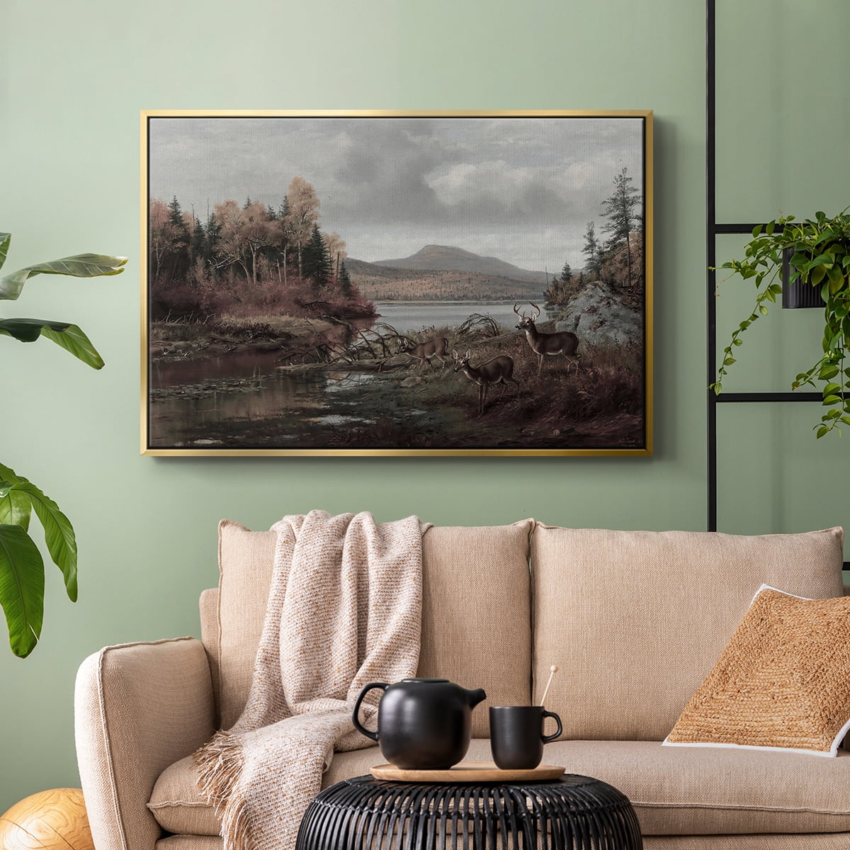 Vintage Landscape-XXVI By Wexford Home Framed in Gold Wood Gallery Wrapped Canvas 17 in. x 25 in.