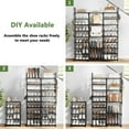 thumbnail image 3 of BGTREND 9 Tiers Large Shoe Rack 3 Columns Metal Shoe Storage Organizer 50-55 Pairs Joinable Shoe Tower for Closet Entryway (62 inches, Black), 3 of 6