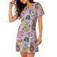 thumbnail image 2 of Fotbe Cute Donuts Bata de Dormir para Mujer con Estampado, Camisón de Algodón de Manga Corta, Ropa de Dormir Casual, 2 of 6
