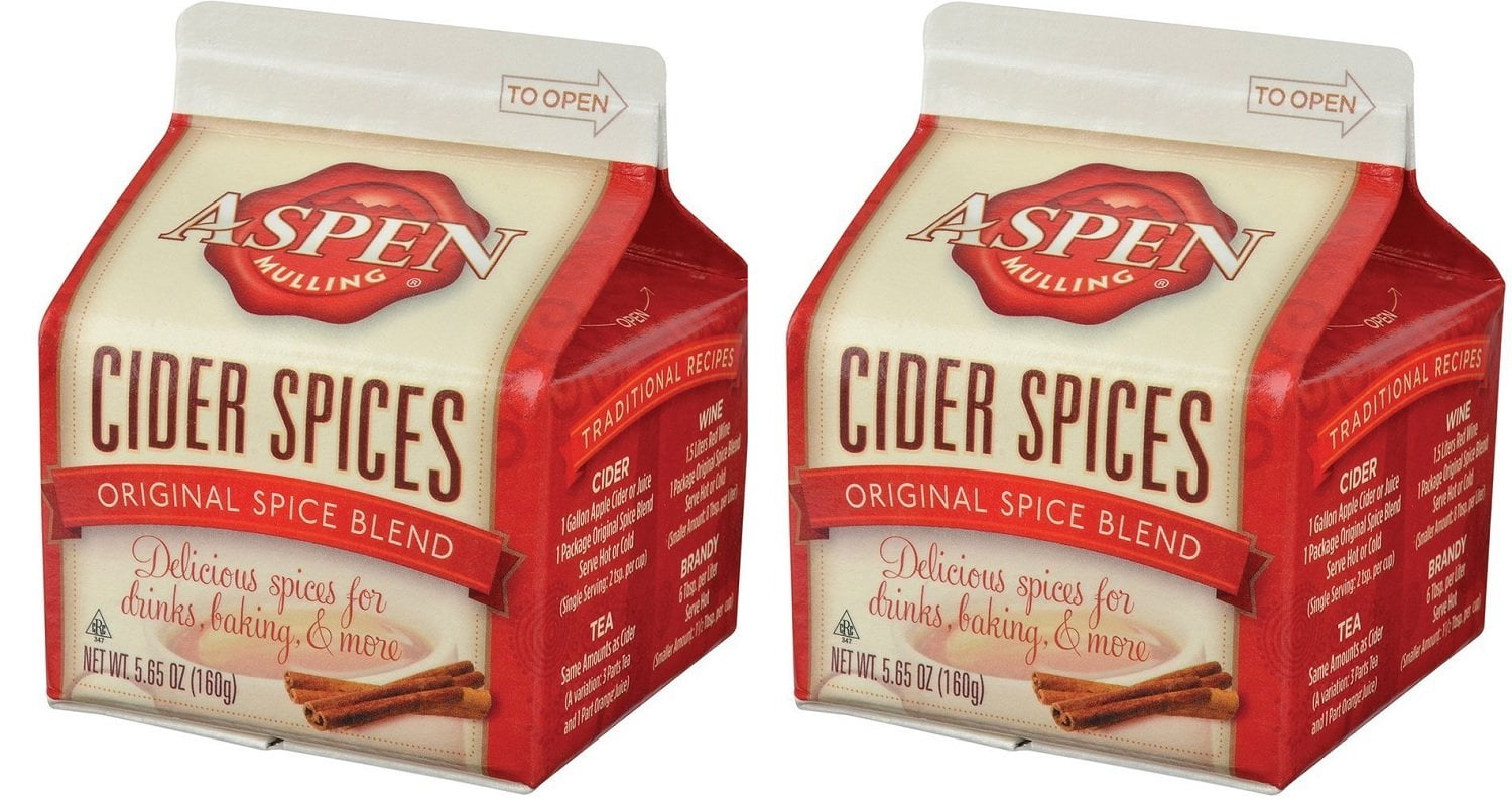 Aspen Mulling Cider Spices 2 Pack of 5.65 oz Cartons