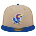 thumbnail image 2 of Men's New Era  Khaki Kansas Jayhawks Two-Tone 59FIFTY Fitted Hat, 2 of 5