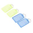 thumbnail image 5 of Plastic Key ID Name Label Tags Holder w Keyring Split Ring Assorted Color 10pcs, 5 of 5