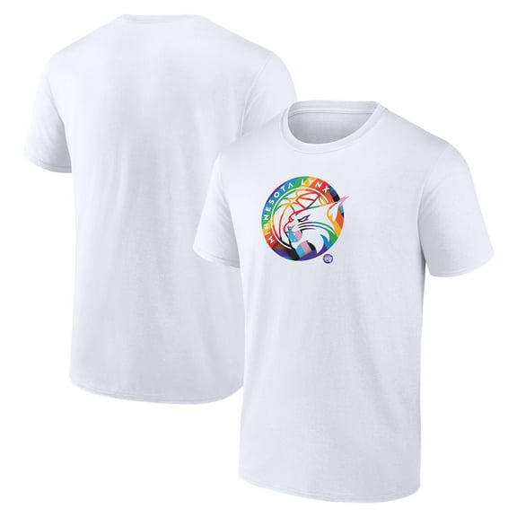 Men's White Minnesota Lynx Team Logo Pride T-Shirt