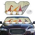 thumbnail image 2 of Fotbe Christmas Card With Gnomes Car Windshield Sunshade | Sun Visor Protector Front Window Shade, Keeps Out UV Rays, Keeps Your Vehicle Cool-Medium, 2 of 7