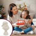 thumbnail image 3 of Classic White Santa Claus Bust Resin Ornament for Festive Indoor and Outdoor Holiday Decor, 3 of 5