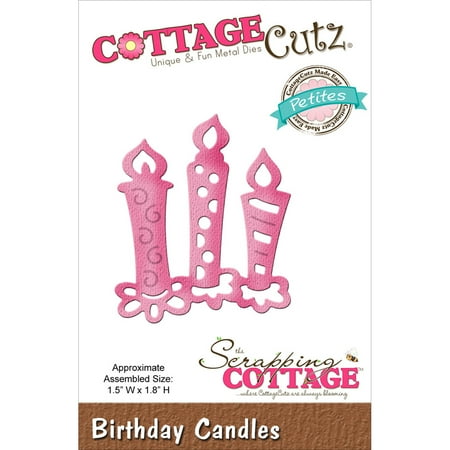 CottageCutz Petites Die -Birthday Candles 1.5"X1.8", Pk 2, CottageCutz
