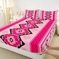 thumbnail image 3 of Castle Fairy Boys Girls Tribal Aztec Full Size Sheets 4-Piece,Bohemian Hippie Breathable Bed Sheets,Exotic Style Lightweight Sheet Sets,Luxury Bedroom Decor, 3 of 7