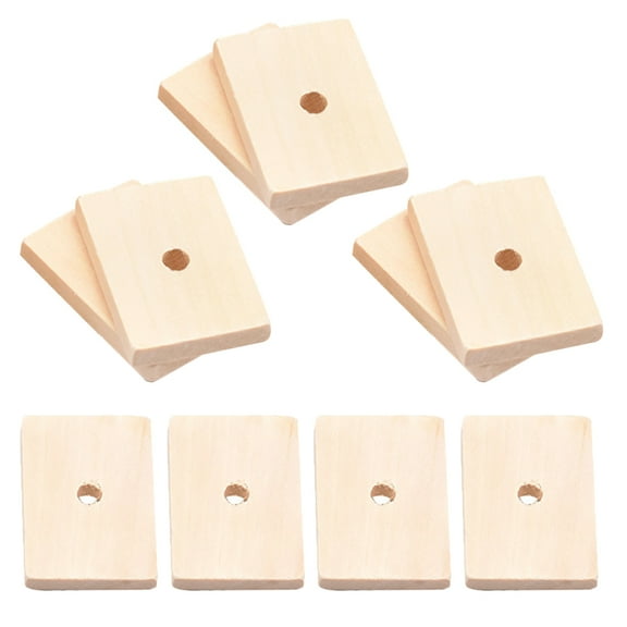 ROSENICE Bird Toys Coconut 10Pcs Square Wooden Bird Chew Toy for Parrot Toys 1.97*1.38*0.47in