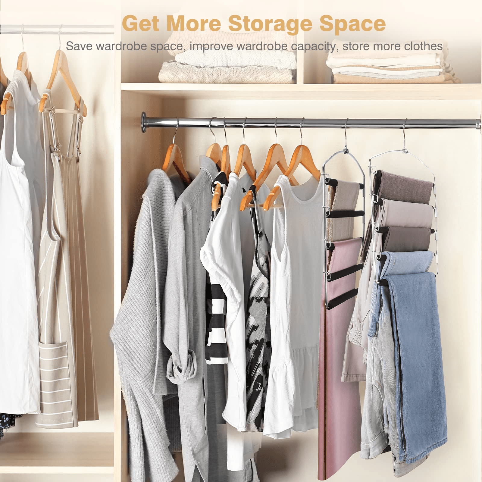 Volo Soft Close Pull Out Pants Rack  22 Arms Steel Pull Out Saree Hangers  for Closet Gas lift Hydraulic Price in India  Buy Volo Soft Close Pull Out Pants  Rack 