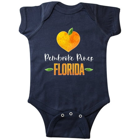 

Inktastic Pembroke Pines Florida Orange in Heart Gift Baby Boy or Baby Girl Bodysuit