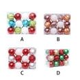 thumbnail image 3 of Cateissary Paquete de 24 bolas de Navidad para colgar en la decoración de fiestas, adornos para interiores y exteriores, colgante decorativo para Kits de decoración para fiestas Azul Rojo Verde Blanco, 3 of 6