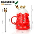 thumbnail image 2 of Taza de café navideña con tapa, lindas tazas navideñas para festivales, hermosas tazas de té de cerámica para padres, hijos, amores y amigos, rojo, 2 of 4