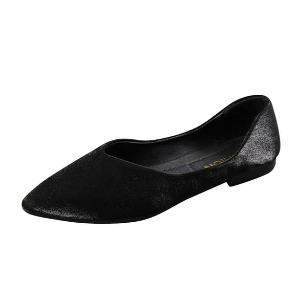 TOWED22 Women's Ballet Flats Dress Ballet Shoes Slip on for Office Work Comfortable Shoes(Black,9.5)