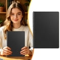 thumbnail image 2 of Notebook Spiral Journal, Thickened Paper Smooth Writing for Daily Note Taking (Black1), 2 of 9