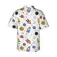 thumbnail image 3 of Daiia Rocket Planets Hawaiian Shirt for Men Gentle Cotton Regular Short Sleeve Casual-Small, 3 of 9