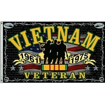Happy Veterans Day Vietnam Veteran 1961-1975 Military Black Flag 3x5  Grommets