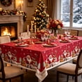 thumbnail image 2 of SLYNSHome Tablecloth For Christmas,Santa Claus Aluminum Foil Waterproof And Oilproof Xmas Table Cover, Holiday Party Decorations 137X183cm, 2 of 6