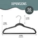 thumbnail image 2 of TechZoo 50 perchas de terciopelo premium para niños – Perchas antideslizantes para niños de 14 pulgadas – Perchas ultra delgadas para ahorrar espacio – Gancho giratorio de 360°, perchas fuertes y dura, 2 of 5