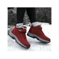 thumbnail image 6 of Gomelly Mens Winter Boot Plush Lined Snow Boots Comfort Warm Booties Cold Weather Ankle Bootie Walking Outdoor Hiking Sneakers Red 4.5, 6 of 9