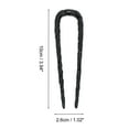 thumbnail image 4 of Unique Bargains 1 Pc Hair Pin U-shaped Texture Hair Hairpin for Women Black, 4 of 5
