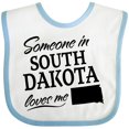 thumbnail image 3 of Inktastic Someone in South Dakota Loves Me Boys or Girls Baby Bib, 3 of 4