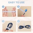 thumbnail image 4 of 20pcs Cord Organizers, 4.5 Inch Reusable Wire Ties Cord Organizer Straps Elastic Silicone Cord Organizer Cable Straps for Cords Phone Charging Cable Wire Labels Headphones (Light Blue), 4 of 5