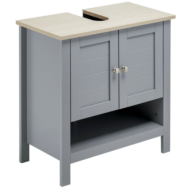 Kleankin Freestanding 2 Door Under Sink Pedestal Bathroom Towel Storage Cabinet Com - Bathroom Under Sink Storage Wooden Cabinet Kleankin Freestanding 2 Door Under Sink Pedestal Bathroom Towel Storage Cabinet Com - Bathroom Under Sink Storage Wooden Cabinet